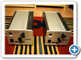 The Boulder 850 monoblock amplifiers back